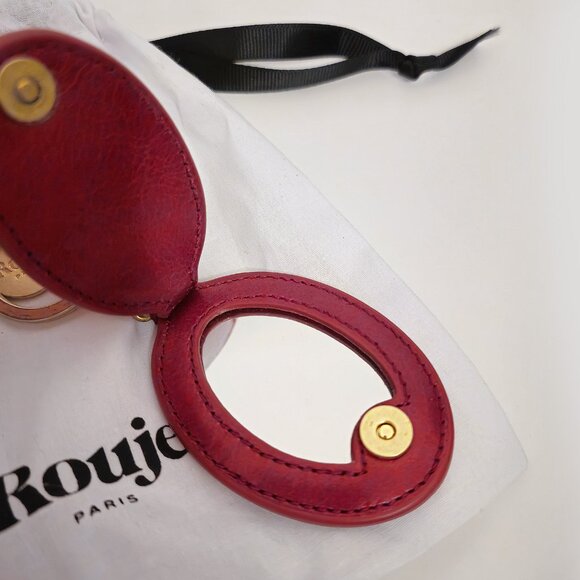 Rouje Leather Pocket Mirror Key Charm - Picture 4 of 5